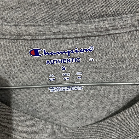 Champion- Grey Elizabethtown College Long Sleeve Shirt- Size S - Picture 3 of 4